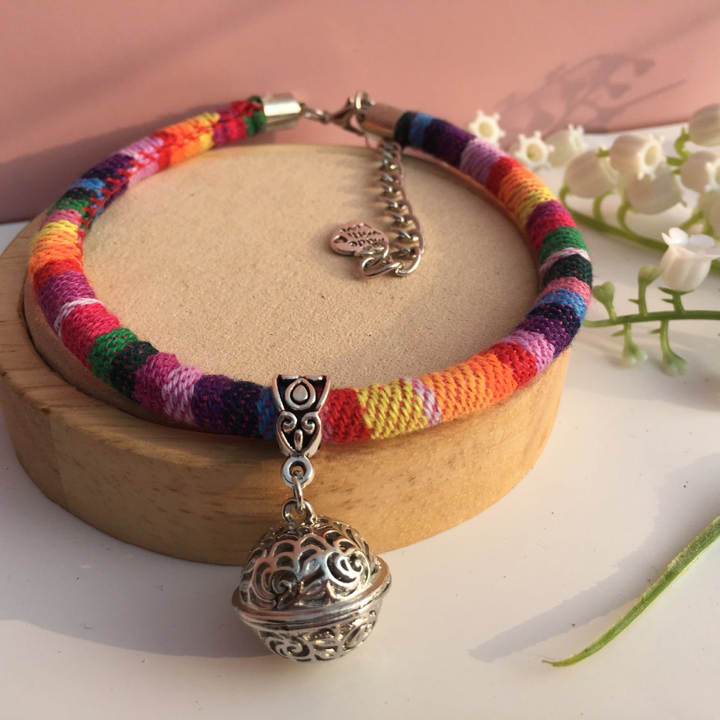 Multicolored Cat Collar with bell