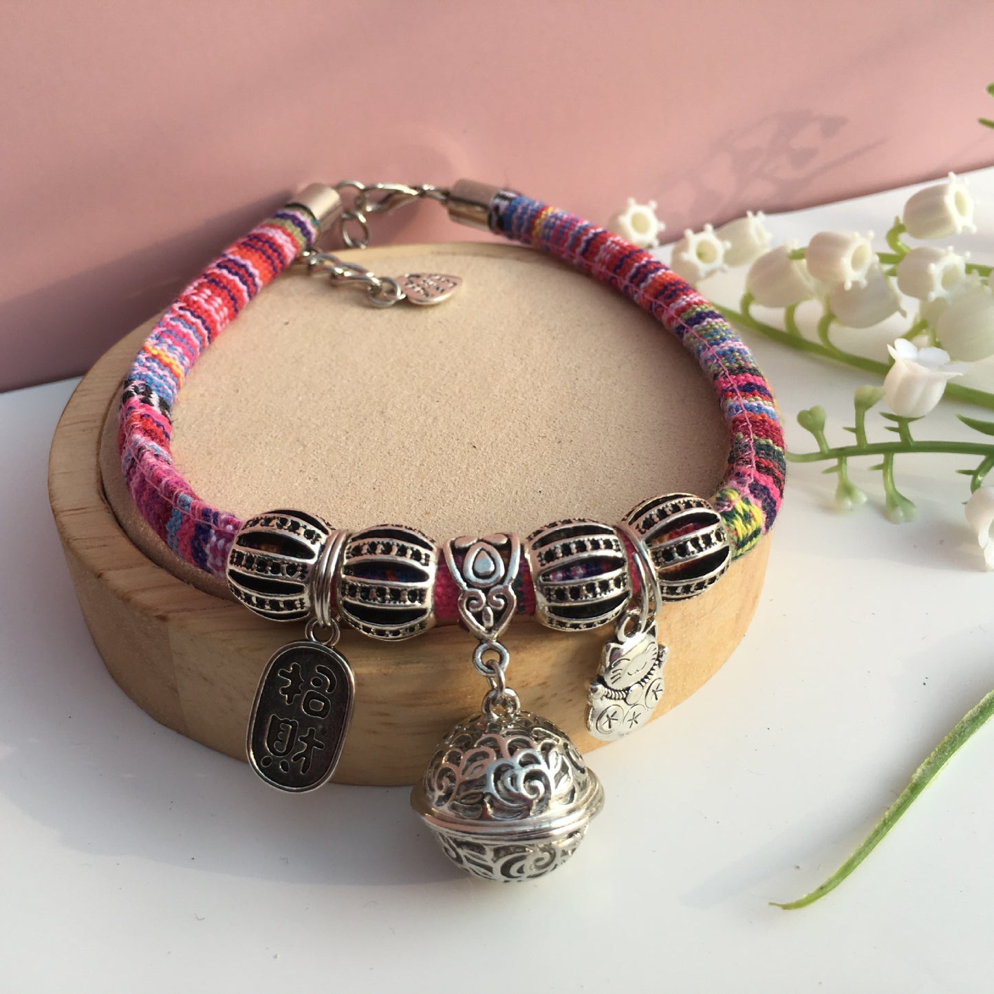 Multicolored Cat Collar with bell