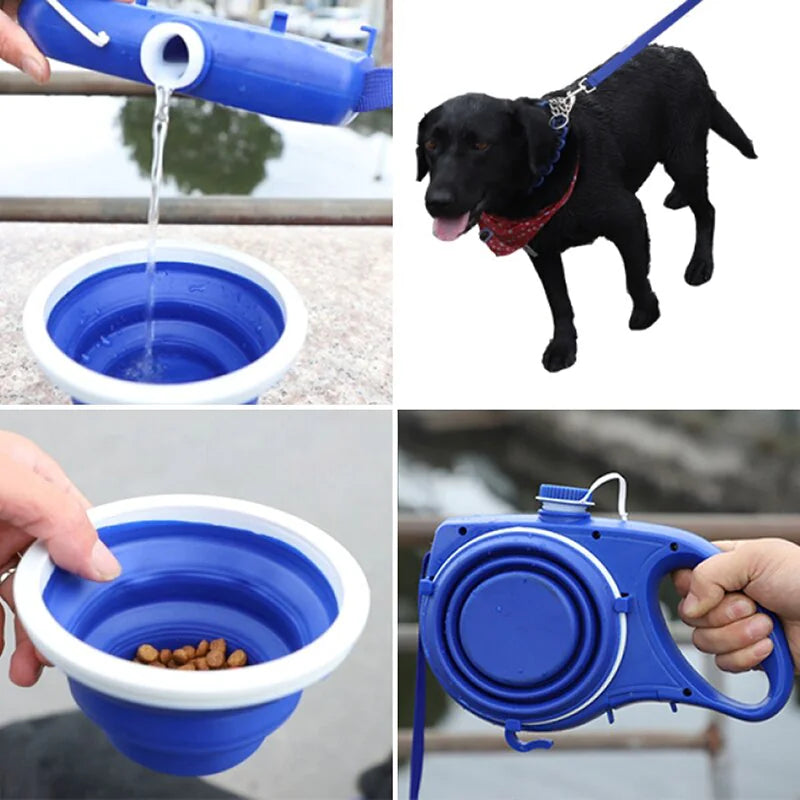 Travel Dog Leash Kit with Water Bowl