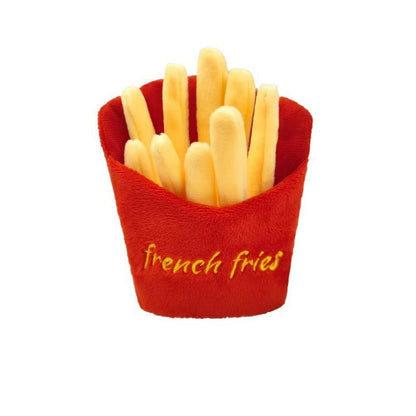 4-in-1 Fast Food Bucket Dog Toy Set, Squeaky Plush Bucket, Fries, Soda & Burger,