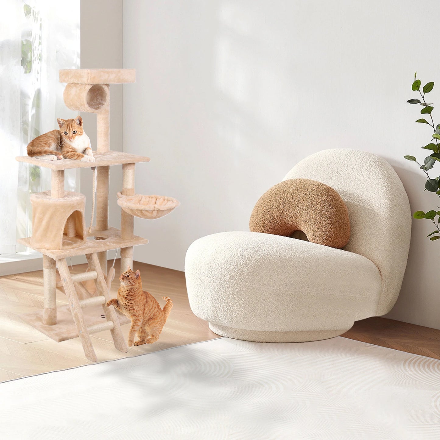 Cat Climbing Condo Tree