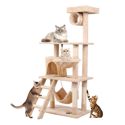 Cat Climbing Condo Tree