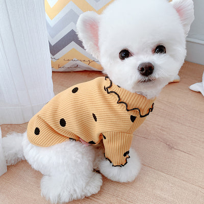 Cute Polka Dot Turtleneck - Little Fur Co.