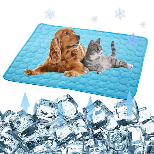 Cool & Comfy Pet Mat - Portable Ice Silk Pad for Dogs & Cats