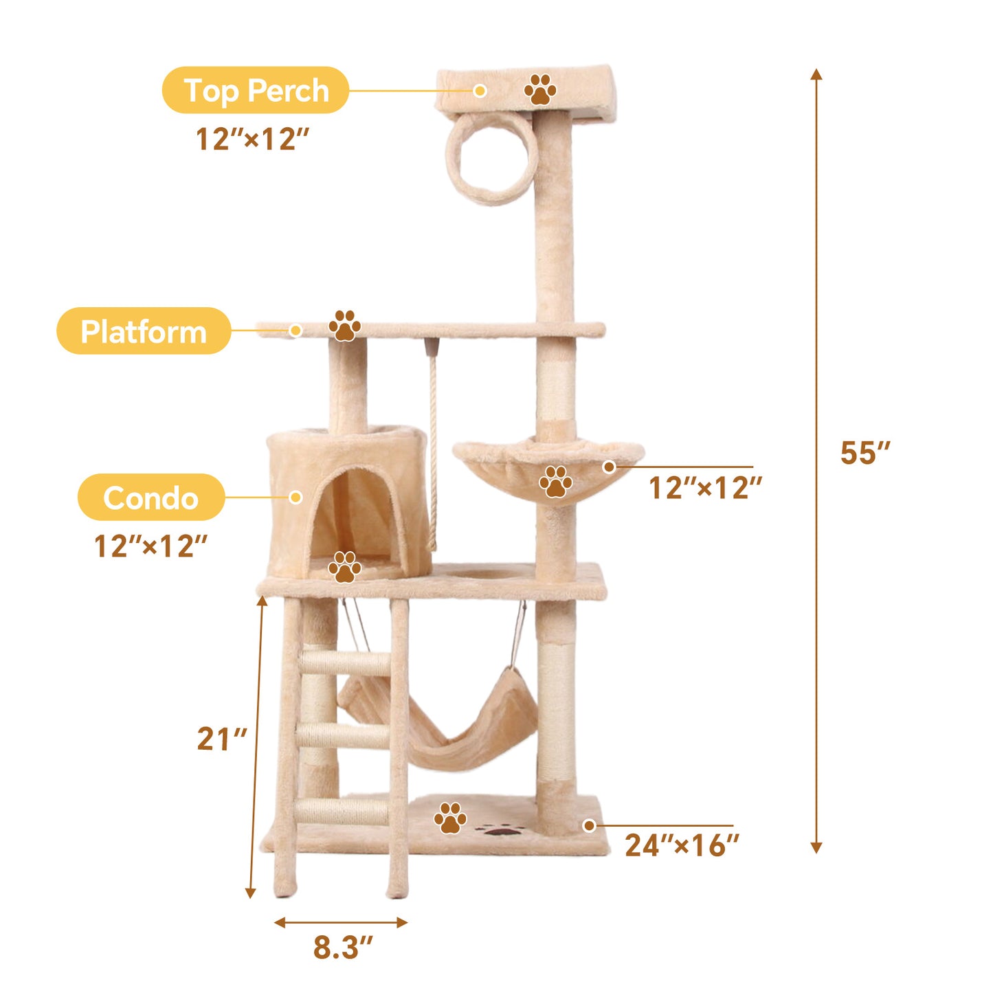 Cat Climbing Condo Tree